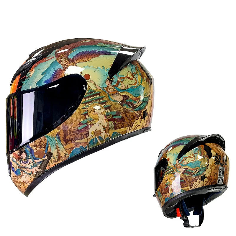 "TechEdge RacingX Full-Face Motocross Helmet" (Please Refer To Size Guide)