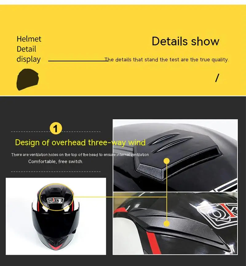 "TechEdge RacingX Full-Face Motocross Helmet" (Please Refer To Size Guide)